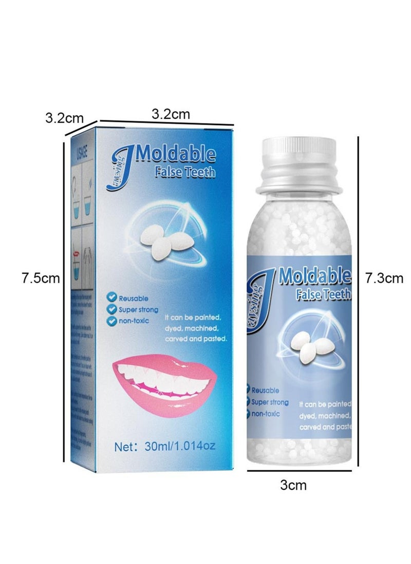 ULHYC - 30ml Moldable False Teeth White Particles Reusable Non-toxic Temporarily Fill Regain Smile Cosplay DIY - Image 1