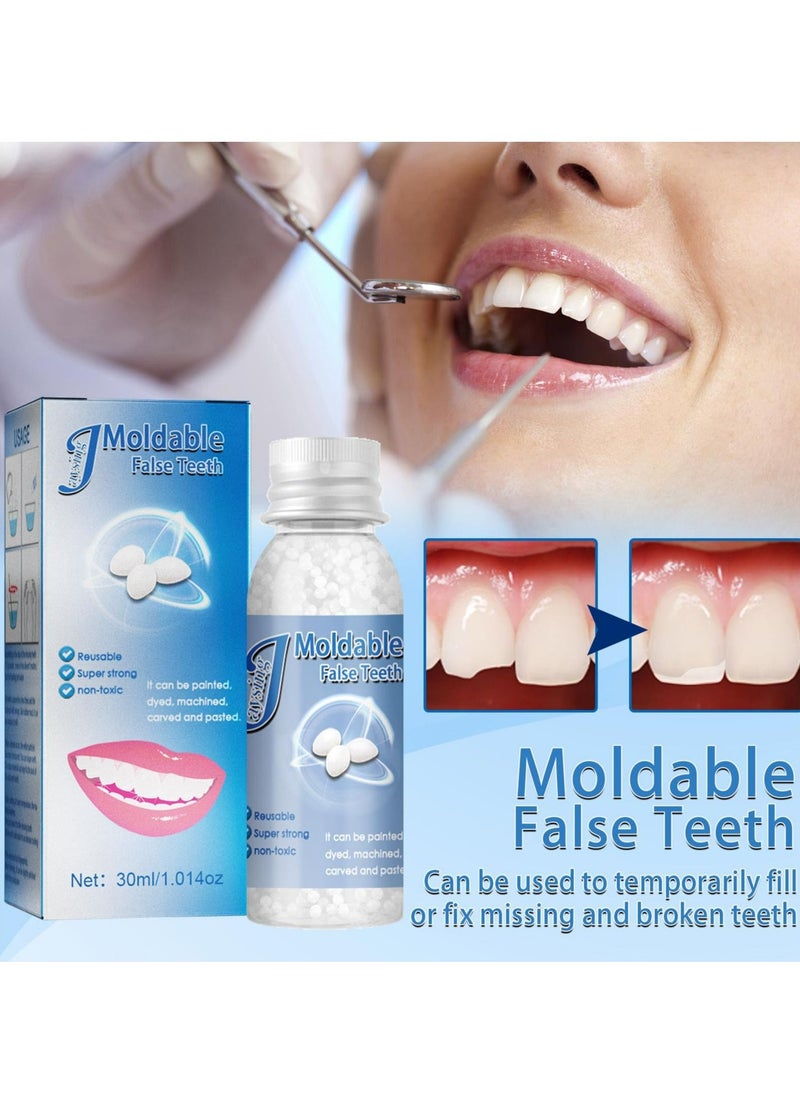 ULHYC - 30ml Moldable False Teeth White Particles Reusable Non-toxic Temporarily Fill Regain Smile Cosplay DIY - Image 1