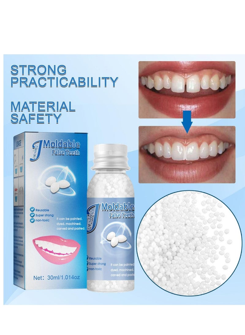 ULHYC 30ml Moldable False Teeth White Particles Reusable Non-toxic Temporarily Fill Regain Smile Cosplay DIY  - Image 2