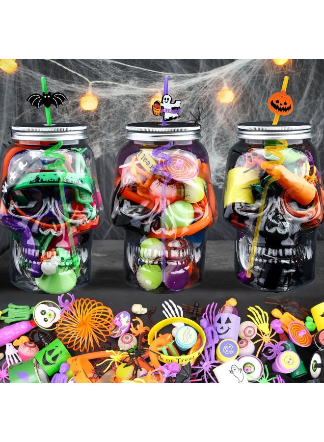 Loquat Stationery Pumpkin Ruler Skull Book Eraser Pencil Student Gift  Suit-Specifications:W-12，168PCS - Image 2