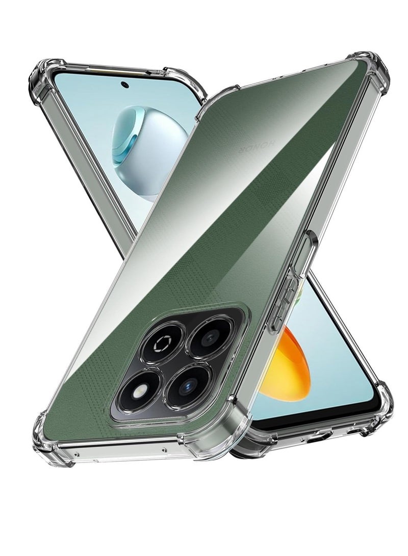 حافظة متوافقة مع هاتف Honor X7C، غطاء سيليكون شفاف مصنوع من مادة TPU غوريلا وواقي مضاد للصدمات وزوايا مقاومة للصدمات - شفاف - Image 1