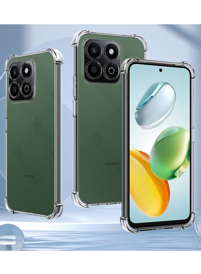 حافظة متوافقة مع هاتف Honor X7C، غطاء سيليكون شفاف مصنوع من مادة TPU غوريلا وواقي مضاد للصدمات وزوايا مقاومة للصدمات - شفاف - Image 3