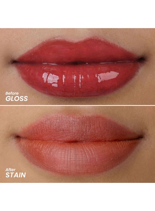 LAMIOR Hydrating Lip Gloss Stain, 2-in-1 Ultra Glossy Shine & Long-Lasting | Lip Tint, Non-Sticky Lightweight High Pigment, Peptide, Astaxanthin & Kakadu Plum Infused, Vegan Cruelty Free(Ripe Fig) - Image 2