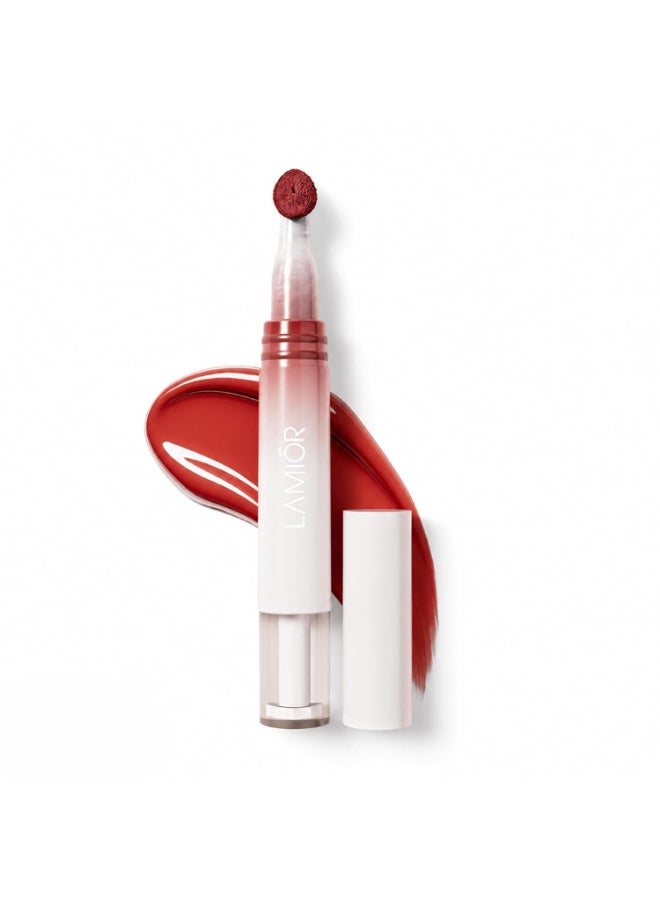 LAMIOR Hydrating Lip Gloss Stain, 2-in-1 Ultra Glossy Shine & Long-Lasting | Lip Tint, Non-Sticky Lightweight High Pigment, Peptide, Astaxanthin & Kakadu Plum Infused, Vegan Cruelty Free(Ripe Fig) - Image 1