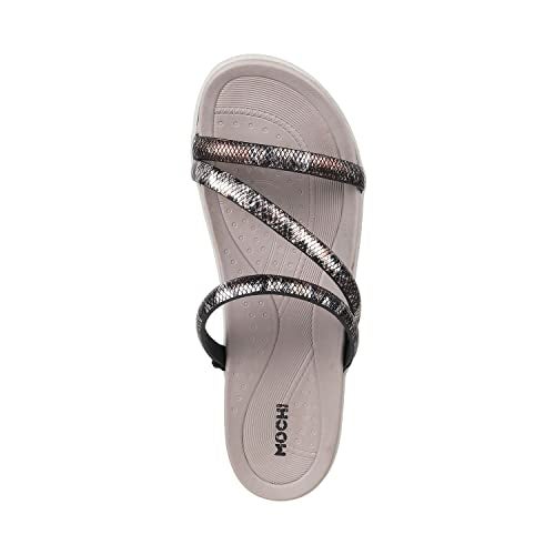 Mochi Women Grey Wedge Heel Comfort Sandal UK/4 EU/37 (34-97) - Image 5