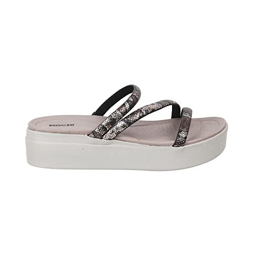 Mochi Women Grey Wedge Heel Comfort Sandal UK/4 EU/37 (34-97) - Image 2