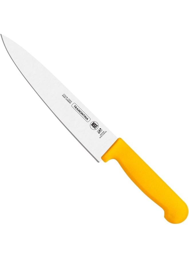 TRAMONTINA Professional Meat Knife – 6-Inch Stainless Steel Blade with Yellow Textured Polypropylene Handle – Easy Grip & Durable - Image 2