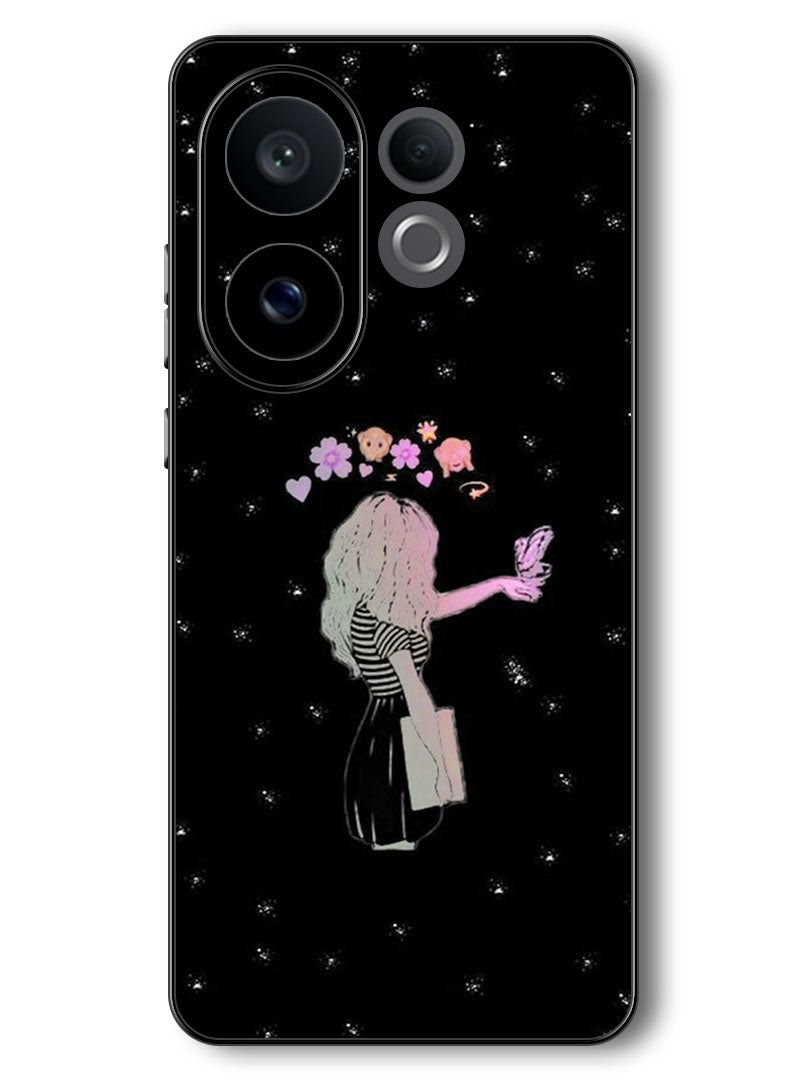 Theodor Case Compatible with Vivo V60 6.77 Inch Protection Shockproof Bumper Cover Girl Butter - Image 1
