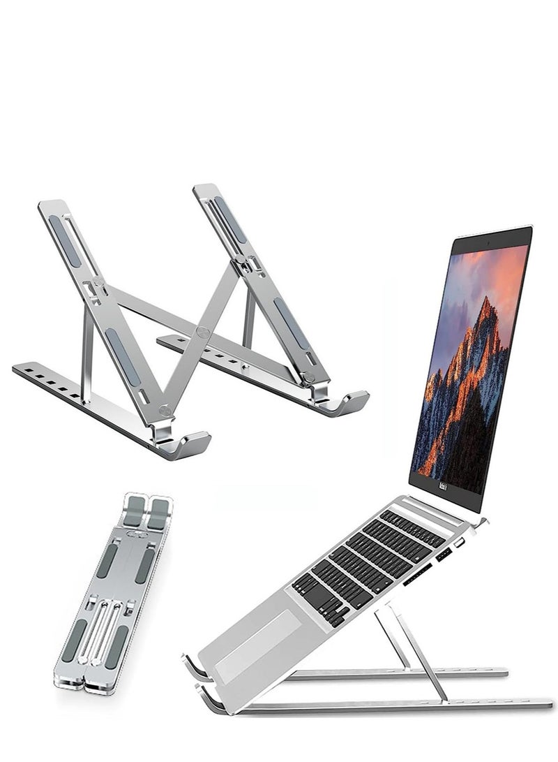 Laptop Stand Adjustable Laptop Riser Portable Laptop Holder Ventilated Cooling Notebook Stand with 6 Adjustable Angles for 10-16”Laptops - Image 1