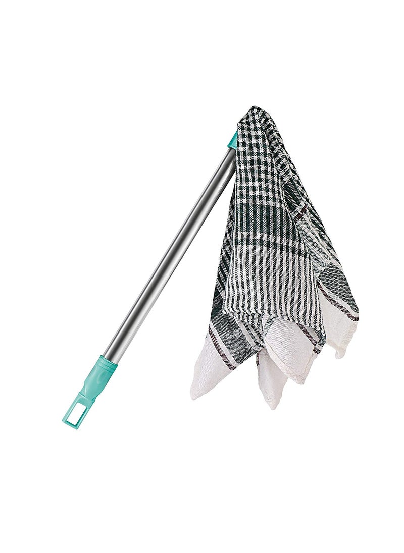 TOP SELECT TOP SELECT Extendable Duster with Gingham Check Cloth Head Pink Handle Stainless Steel Pole Free Size 2 Count  - Image 1