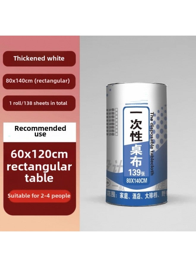 Disposable Tablecloth Plastic Tablecloth Dining Tablecloth Rectangular Thickened Red And White Transparent Wedding Dining Hotel Table Paper-Colour:[editor’s Recommendation] Clean White (special Style)-Specification:1.8m X1.8m (for Formula/5 Pictures)  - Image 1