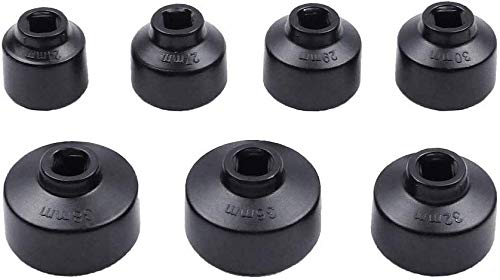 Ibetter 7-Piece Oil Filter Socket Set Includes 24mm,27mm,29mm,30mm,32mm,36mm,38mm. Cap Wrench Tool Kit Compatible with Mercedes Benz, VW, BMW and so on - Image 2