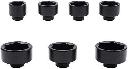 Ibetter 7-Piece Oil Filter Socket Set Includes 24mm,27mm,29mm,30mm,32mm,36mm,38mm. Cap Wrench Tool Kit Compatible with Mercedes Benz, VW, BMW and so on - Image 4