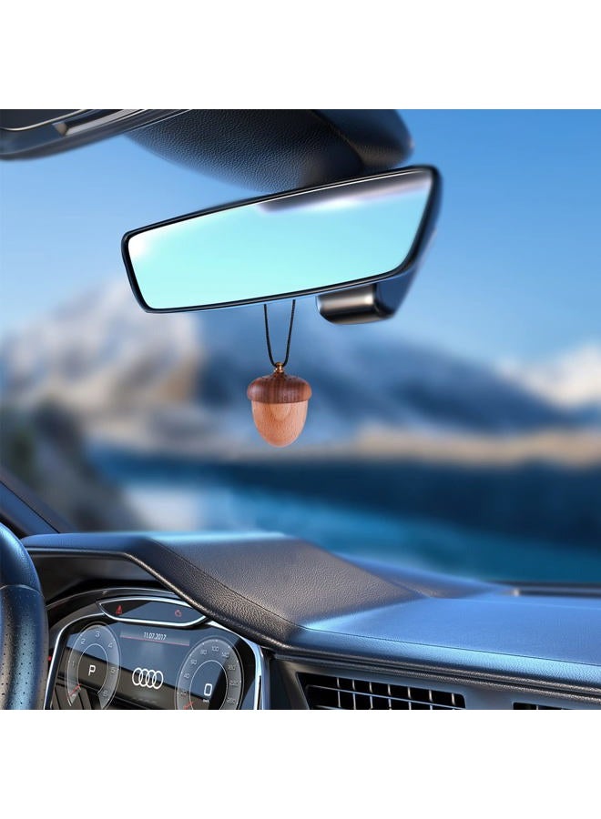 Maromalife معطر هواء السيارة بالزيوت العطرية، زخرفة جوزة خشبية، معطر هواء سيارة لطيف، معطر عطرية معلق، زينة سيارة، هدية للنساء/الرجال، عيد الميلاد، عيد الميلاد - Image 2