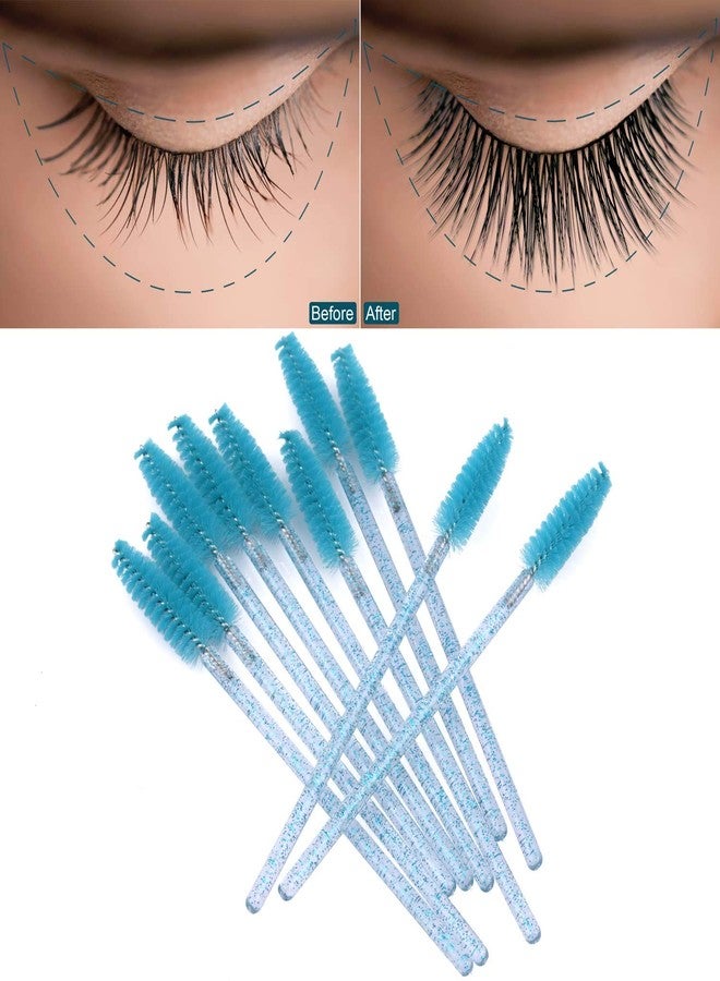 Tbestmax 1000 Disposable Mascara Wands Eyelash Brush Spoolies for Eyebrow Eye Lash Extension Blue - Image 3