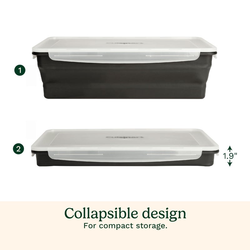 Cuisinart XL Collapsible Marinating Container, Large Capacity Grill Accessories Perfect for BBQs and Tailgates, Marinade and Brining Prep, Collapsible Silicone for Easy Storage - Image 4