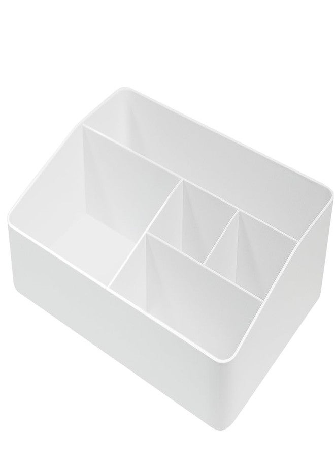 Granvela 5-Compartment Desktop Organizer for Home, Office, and Daily Essentials(Creamy White) - Image 1