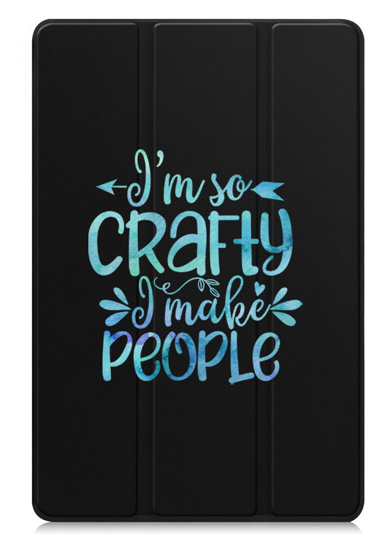 Theodor Protective Flip Case For Huawei MatePad SE 11 (2024) With Trifold Stand Auto Wake Sleep Shockproof Cover crafty i make people - Image 1