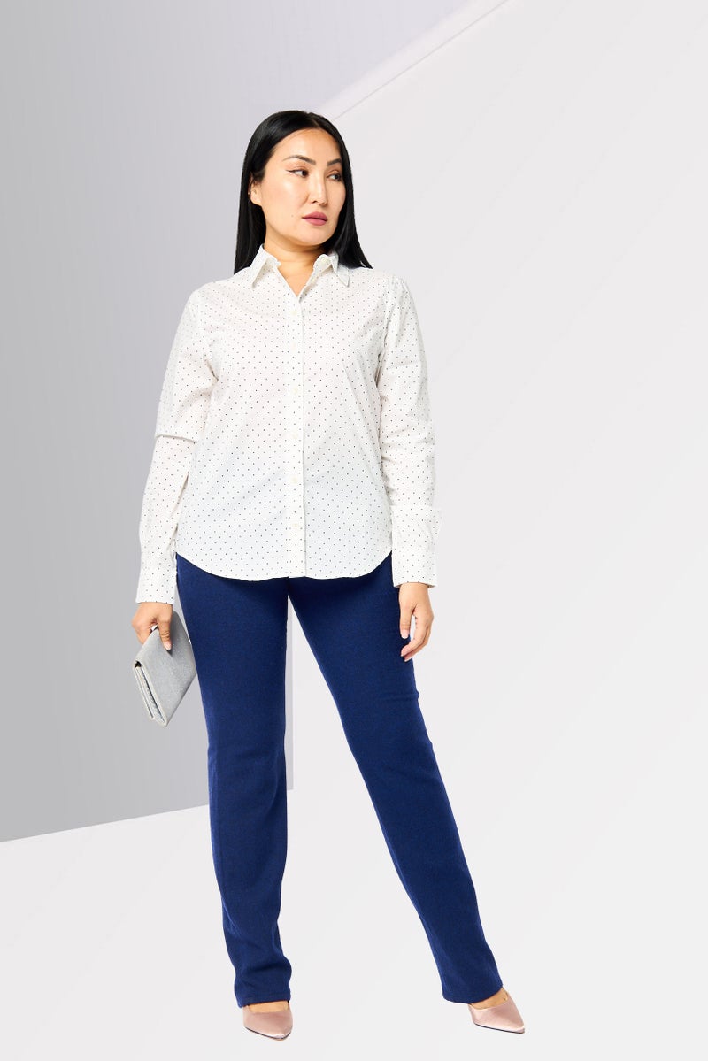 GANT Women Spread Collar Long Sleeve Allover Print Shirt, Multicolor - Image 2