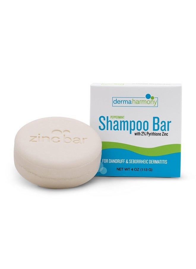 Dermaharmony - شامبو DermaHarmony 2% Pyrithione Zinc لعلاج قشرة الرأس والتهاب الجلد الدهني - نعناع (4 أونصة) - Image 1