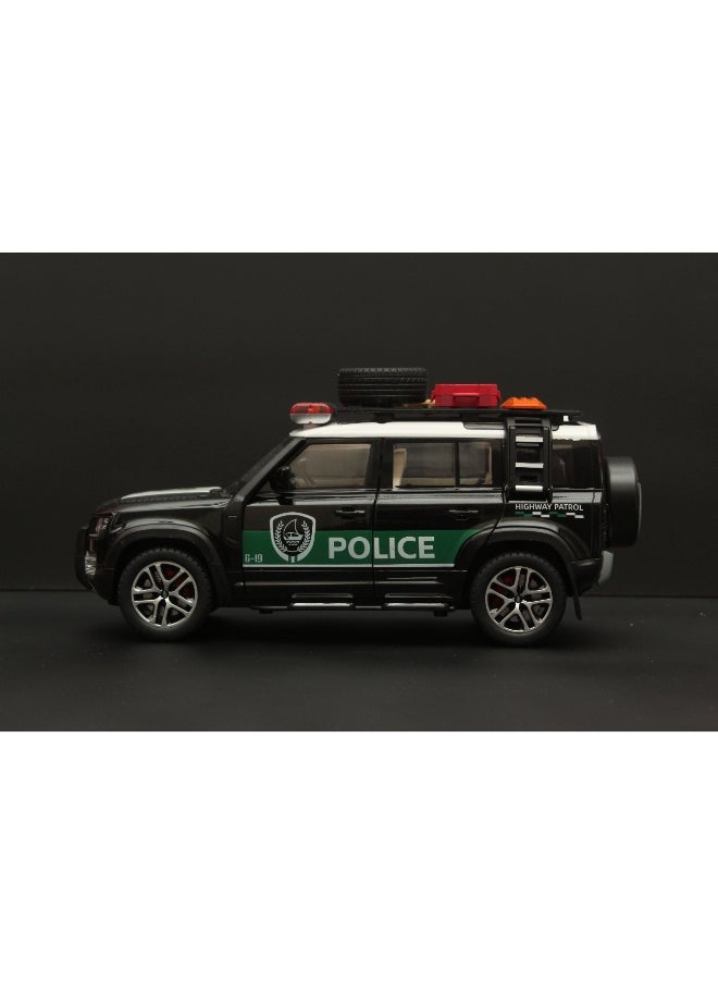 1:24 Police SUV Model – Premium Quality Diecast Metal Defender Toy Car with Pullback Action & Realistic Detailing