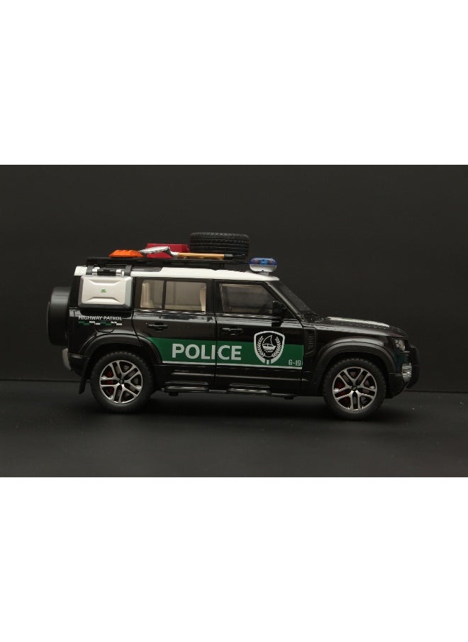 1:24 Police SUV Model – Premium Quality Diecast Metal Defender Toy Car with Pullback Action & Realistic Detailing
