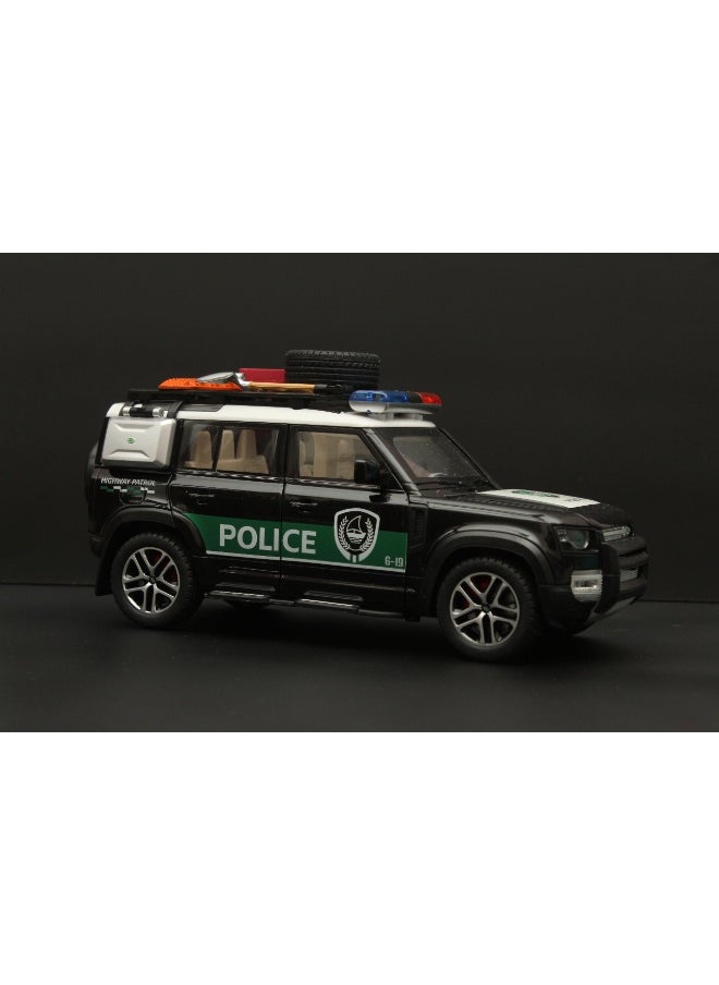 1:24 Police SUV Model – Premium Quality Diecast Metal Defender Toy Car with Pullback Action & Realistic Detailing
