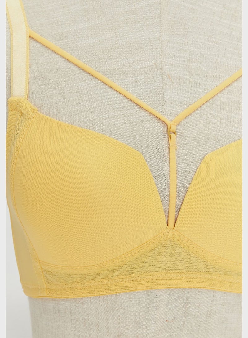 Strappy Plunge Neck Bra