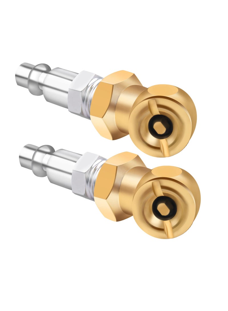 Excefore 2 Pack Ball Foot Air Chuck with Clip, 1/4'' FNPT Closed Flow Air Chuck Made of Brass for Inflator Gauge Compressor Accessories, with Tape for Inflator Gauge Compressor Accessories  - Image 1