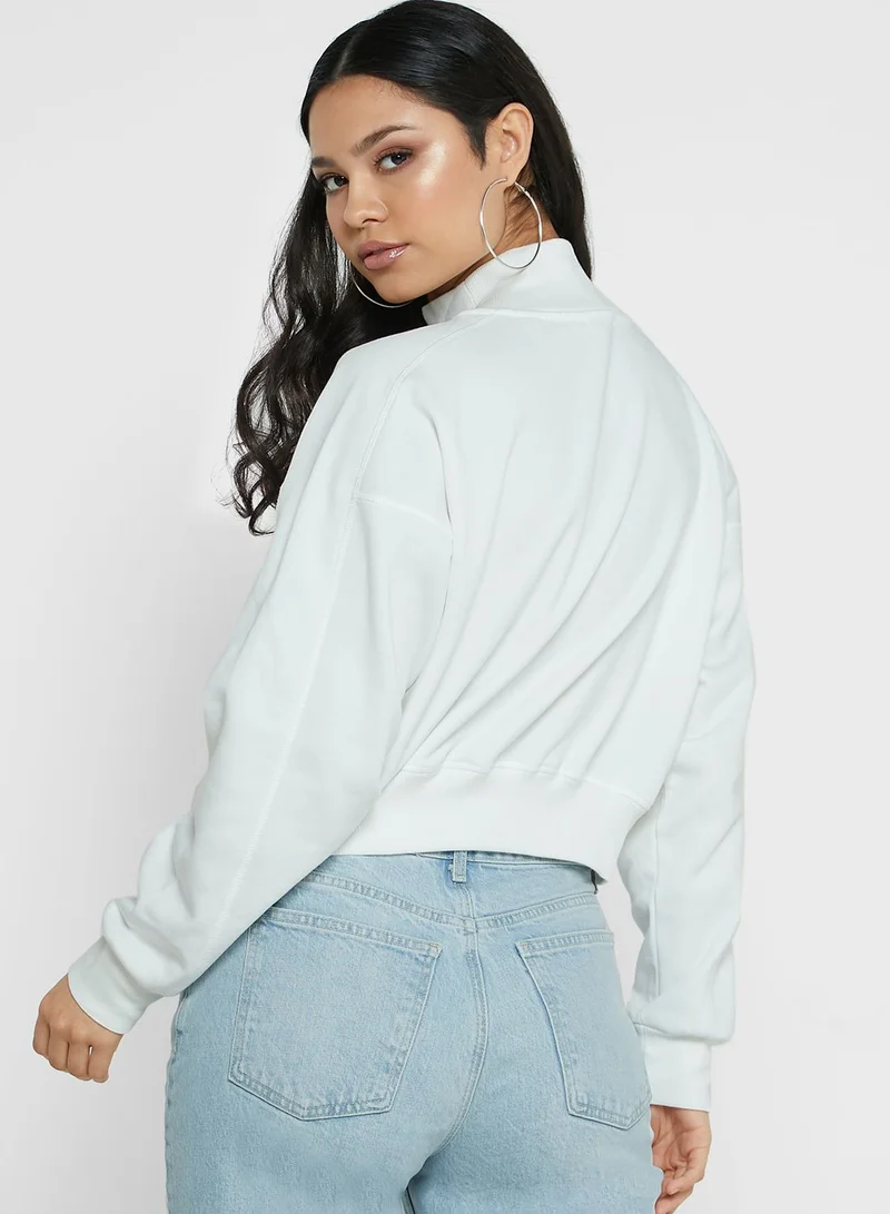TOPSHOP Zip Detail Sweatshirt