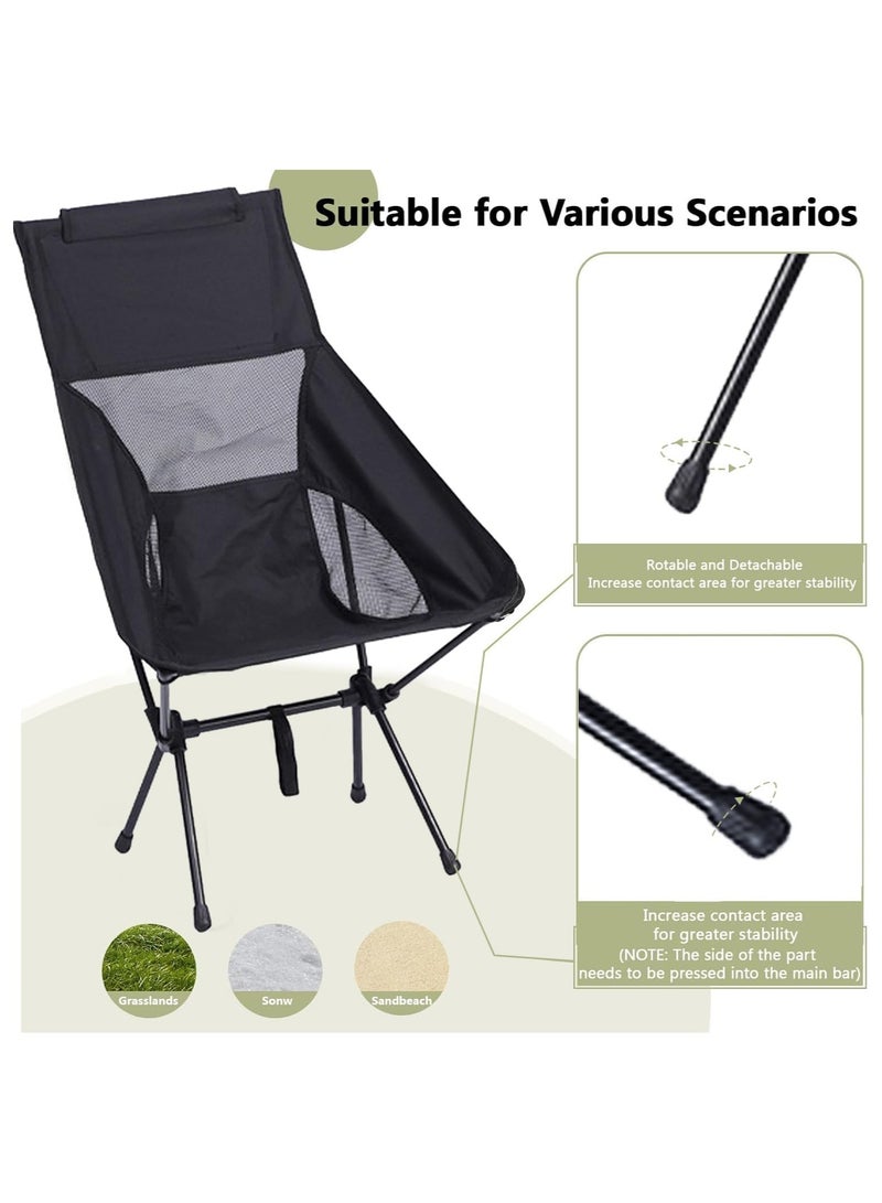 Camping Chairs Folding Outdoor Portable Camping Chair Compact Size Portable Chair With Storage Bag for Outdoor Camping,Travel,Beach,Picnic,Festival,Hiking, Backpacking BBQ (Large) - Image 4