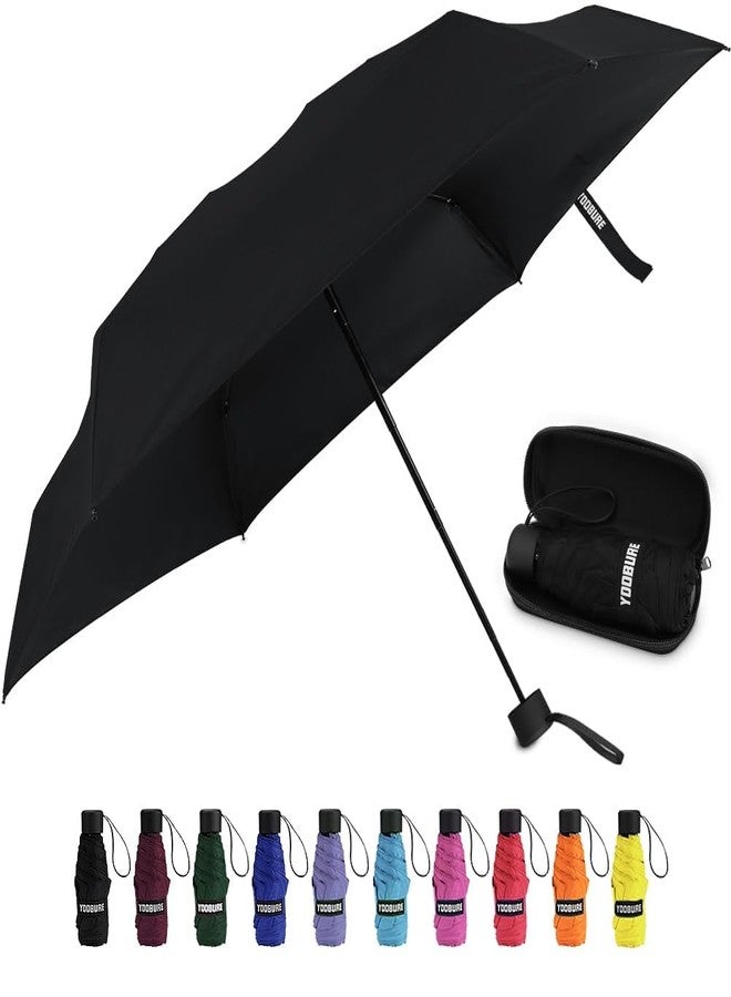 Yoobure Small Mini Umbrella with Case Light Compact Design Perfect for Travel Lightweight Portable Parasol Outdoor Sun&Rain Umbrellas - Image 1