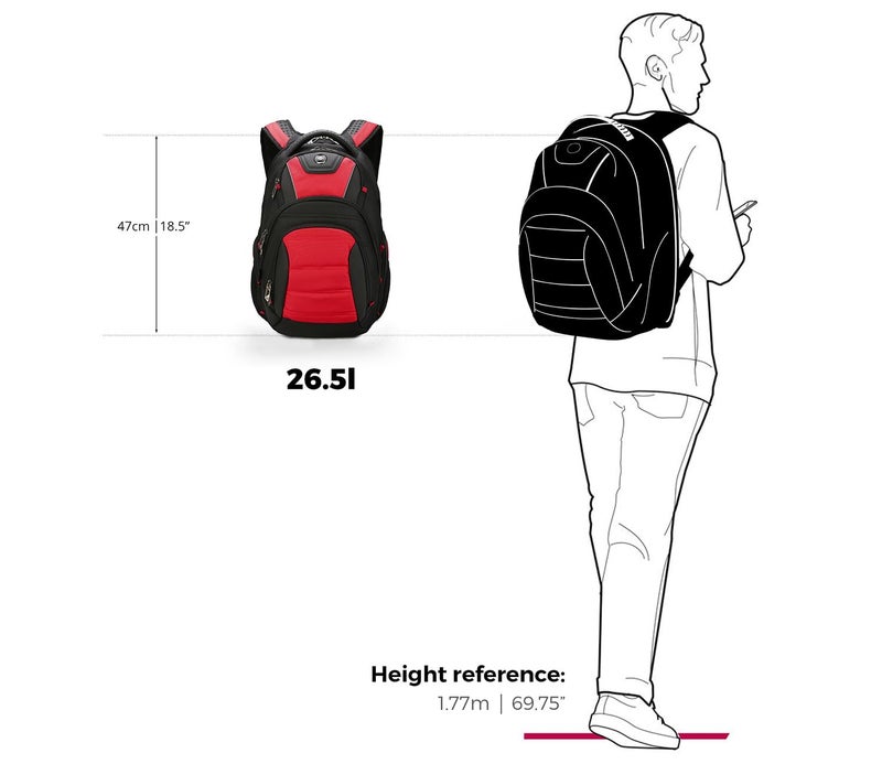 Swissdigital Design Men's Laptop Backpack for College and Business Travel with Integrated USB Charging Port and RFID Protection Fits 15.6" Laptops | J14-41 - Image 2