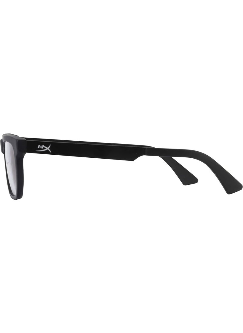 HYPERX HyperX Spectre Stealth  Youth 10 Gaming Eyewear Blue Light Blocking Glasses UV Protection Acetate Frame Stainless Steel Temples Crystal Clear Lenses Microfiber Bag Hard Case  Square Black  - Image 3