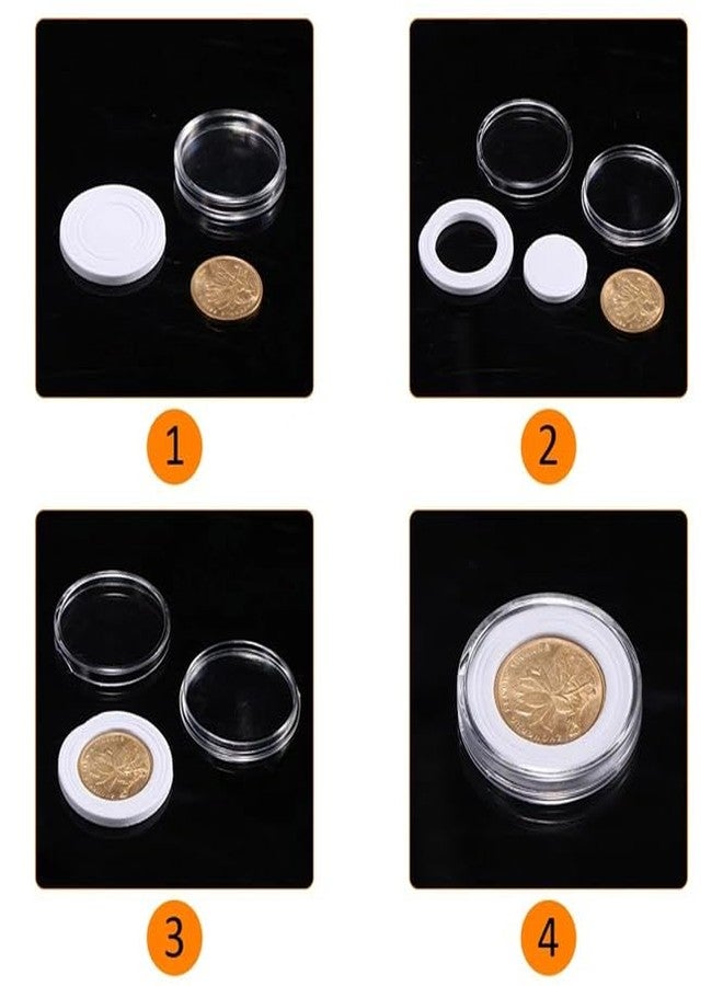 LinaLife 100pc Set Coin Capsules with Foam Gasket Coin Collection Capsules Holder 5 Sizes (17/20/25/27/30mm mm) Protect for Collectors, Round Coin Collecting Supplies with Storage Box - Image 4