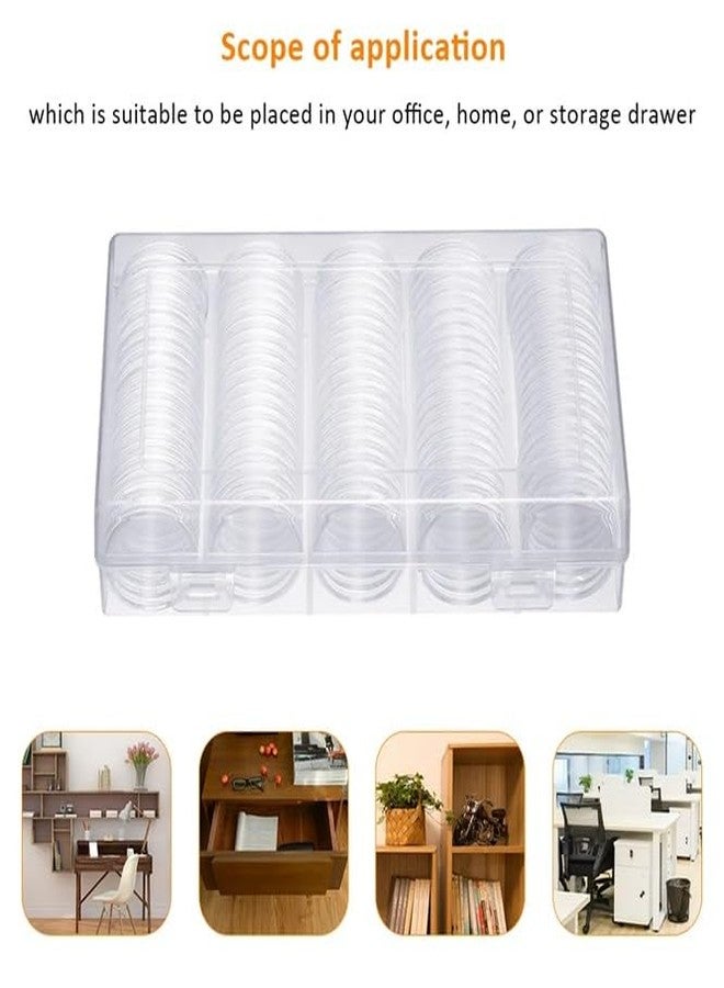LinaLife 100pc Set Coin Capsules with Foam Gasket Coin Collection Capsules Holder 5 Sizes (17/20/25/27/30mm mm) Protect for Collectors, Round Coin Collecting Supplies with Storage Box - Image 3
