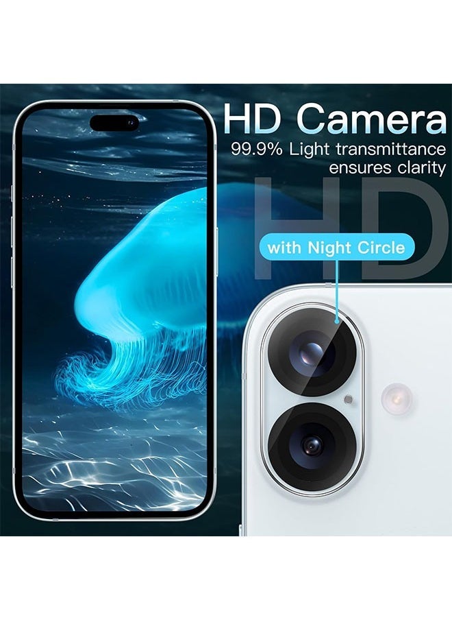 ZVEV 3 PCS Camera Lens Protector for iPhone 16 6.1-Inch and iPhone 16 Plus 6.7-Inch, 9H Tempered Glass, Anti-Scratch, Case Friendly, Does Not Affect Night Shots, HD Clear - Image 5