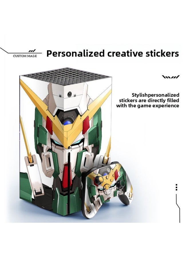 Loquat Applicable To Microsoft XboxSeries X Household Game Machine Protective Film Handle Accessories Film Gundam Color Stickers Scratch-resistant-Color:100 - Image 3