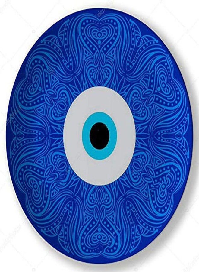 JIKRAA® Trendy Handcrafted Printed Ceramic Designer Plate with Stand | Evil Eye Wall Plate | 8 inch | Evil Eye Ceramic Plate Decor - Image 1