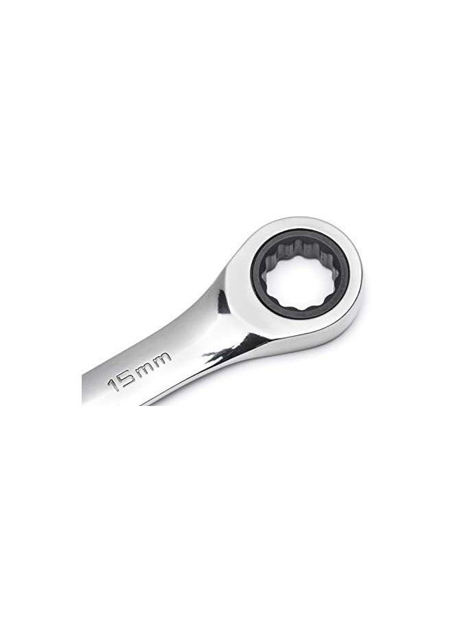 Sata SATA ST08008SJ 8-Piece Metric Ratcheting Wrench/Spanner Set, Polished, Sizes 8mm - 19mm, in Blow Mold Case  - Image 4