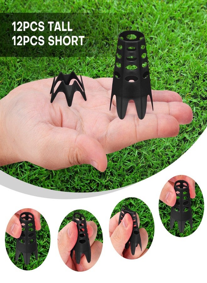Rolitwils Golf Simulator tees, 22Pcs Plastic Golf Mat Tees for Home, Outdoor or Indoor Golf Tees for Training, Practice Golf tees for Winter Turf and Driving Range, Pack of 12 Tall & 12 Small - Image 2