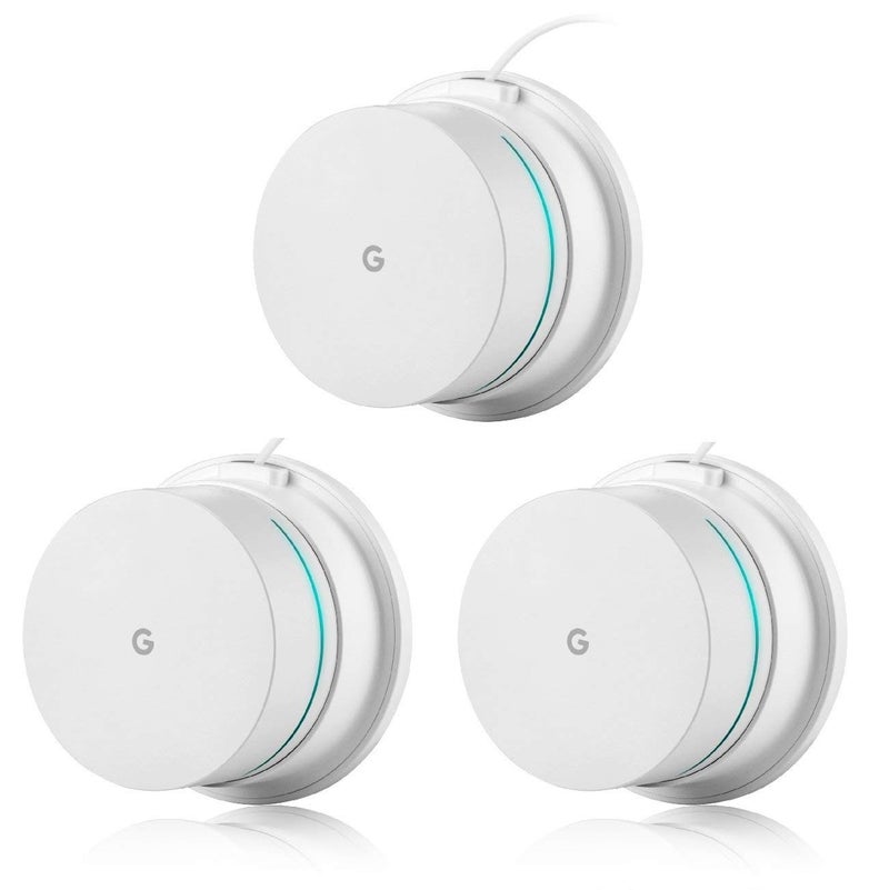 OkeMeeo Wall Mount for Google WiFi - Ceiling Mount for Google WiFi Mesh System 2016 and 2020, Space Saving and Enlarging Coverage, Reinforced and Perfect Unity (3-Pack) - Image 1