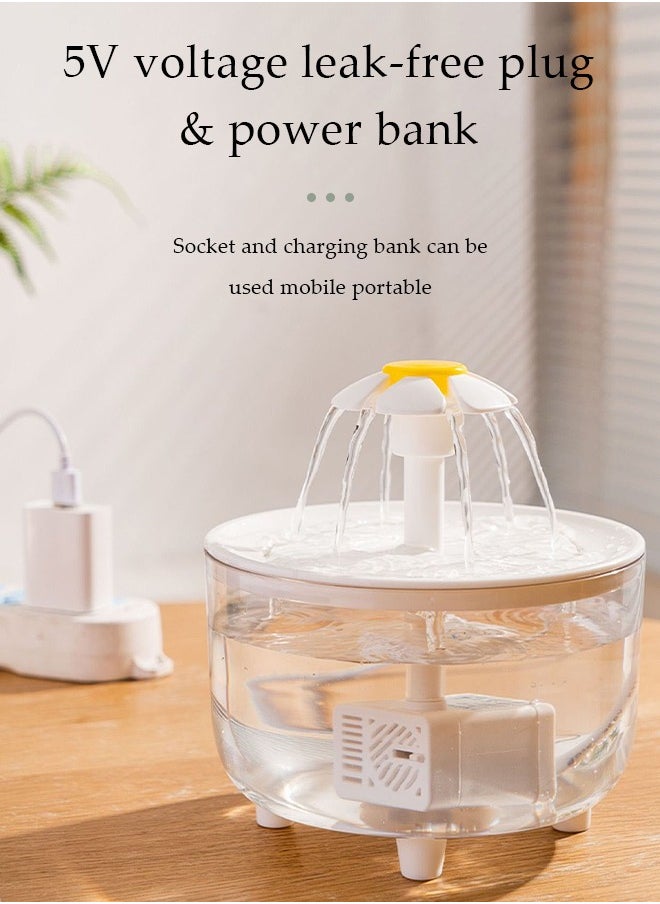 Cat Water Fountain,50oz/1.5LAutomatic Pet Fountain Dog Water Dispenser,Automatic Cat Fountain Filters with Ultra Quiet Pump，Transparency，Three Ways to Drink
