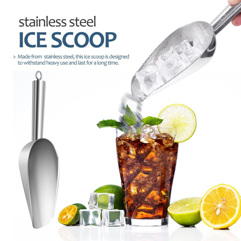 Stainless Steel Ice Scoop Thickened 21.7x6.8cm Sweet Scoop for Kitchen Kitchen Freezer Use - Image 4