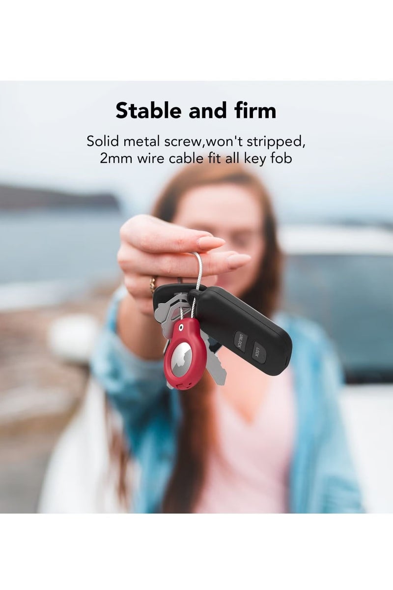 2 Pieces Protective Secure Lock Compatible with AirTag Holder Suitable for Luggage Tag Keychain Accessories - Image 3