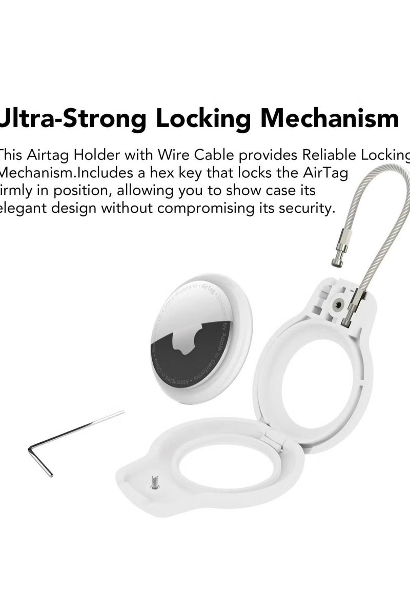 2 Pieces Protective Secure Lock Compatible with AirTag Holder Suitable for Luggage Tag Keychain Accessories - Image 2