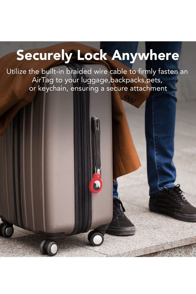 2 Pieces Protective Secure Lock Compatible with AirTag Holder Suitable for Luggage Tag Keychain Accessories - Image 4