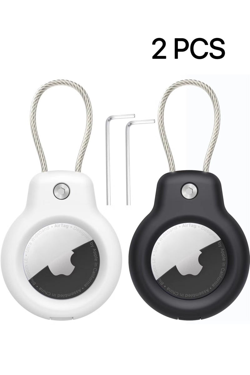 2 Pieces Protective Secure Lock Compatible with AirTag Holder Suitable for Luggage Tag Keychain Accessories - Image 1