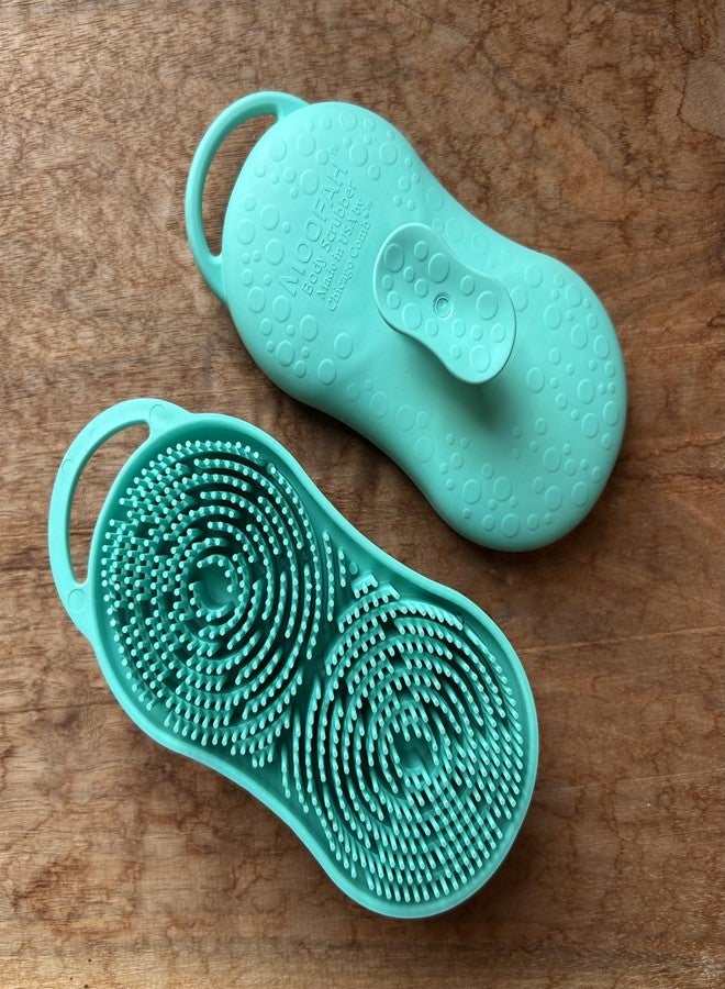Chicago Comb MOOFAH™ Body Scrubber- Deep Cleansing, Gentle Exfoliation for Smoother Skin, Soft-Touch Bristles, Made in USA by Chicago Comb, Easy Rinse, Quick-Dry (Aqua) - Image 3