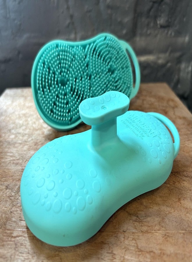 Chicago Comb MOOFAH™ Body Scrubber- Deep Cleansing, Gentle Exfoliation for Smoother Skin, Soft-Touch Bristles, Made in USA by Chicago Comb, Easy Rinse, Quick-Dry (Aqua) - Image 2